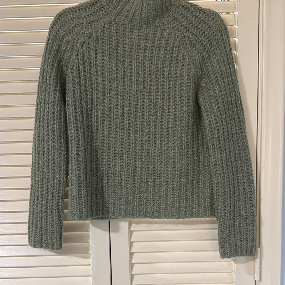 Vince Green Cowl Neck Sweater Chunky Knit